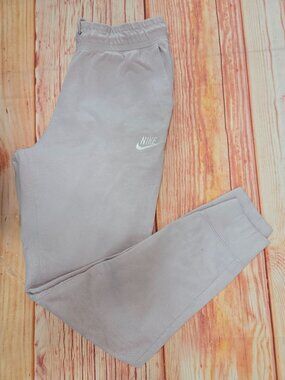 Nike Mens Light Gray Sweatpants Cotton Joggers Small